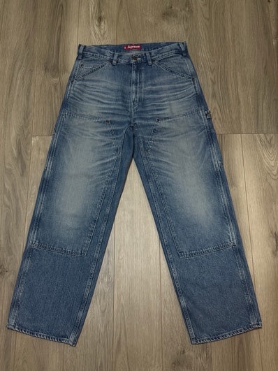 Supreme Worn Double Knee Painter Pant (25SS) "Denim"