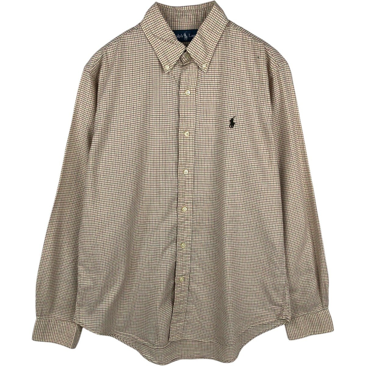 古着 ラルフローレン Ralph Lauren 長袖 ボタンダウンチェックシャツ メンズM相当/eaa678036