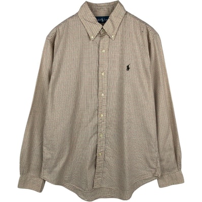 古着 ラルフローレン Ralph Lauren 長袖 ボタンダウンチェックシャツ メンズM相当/eaa678036
