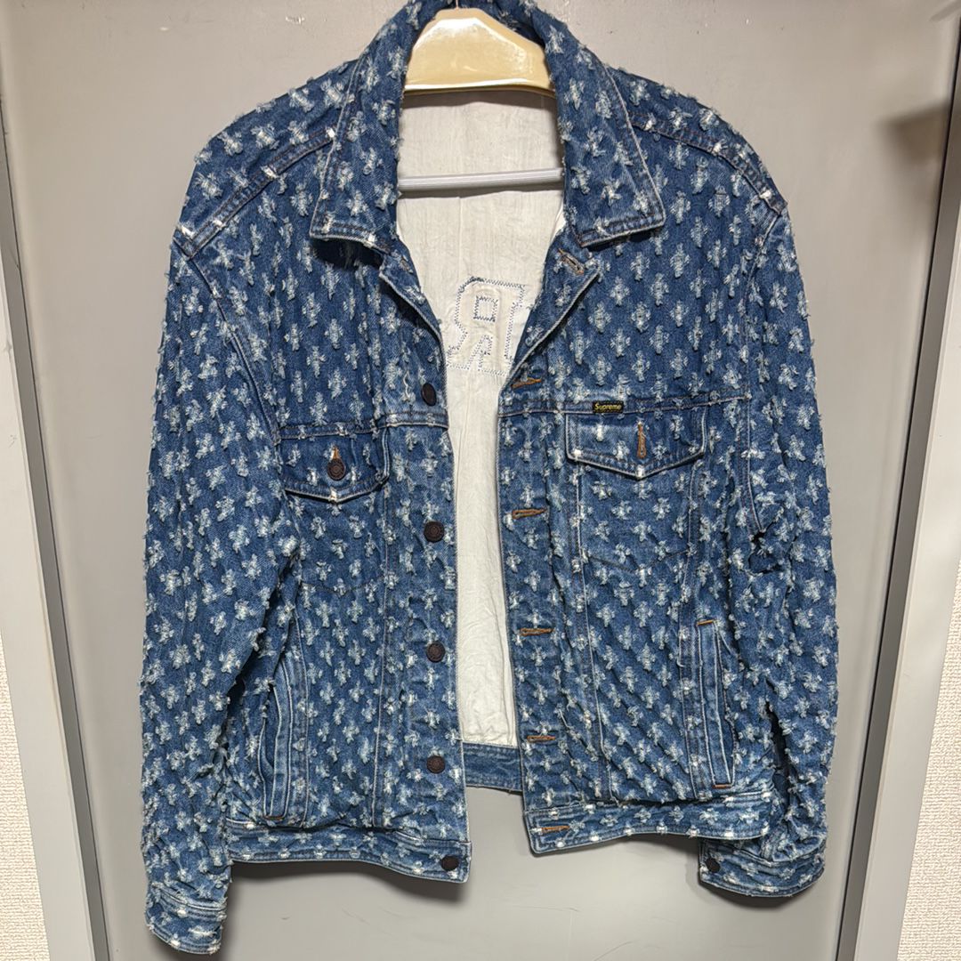 Supreme Hole Punch Denim Trucker Jacket "Blue"