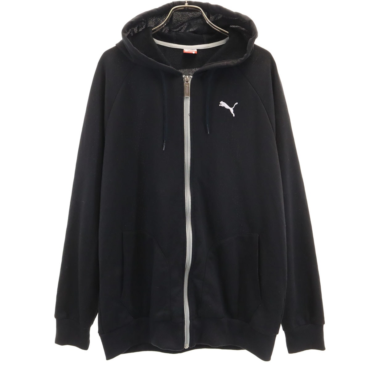 PUMA プーマ 長袖 ジップパーカー O ブラック