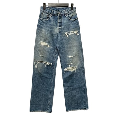 MINEDENIM マインデニム 品番 2308-1003-86-282 W.Straight 5pocket USS 加工 ワイド デニム パンツ インディゴ サイズ28 正規品 / 51985