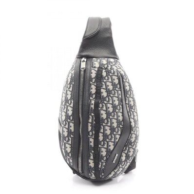 ディオール Dior スカラベ オブリーク ウエストバッグ ボディバッグ バッグ キャンバス レザー メンズ ベージュ系 / ブラック系 / ネイビー系 【中古】