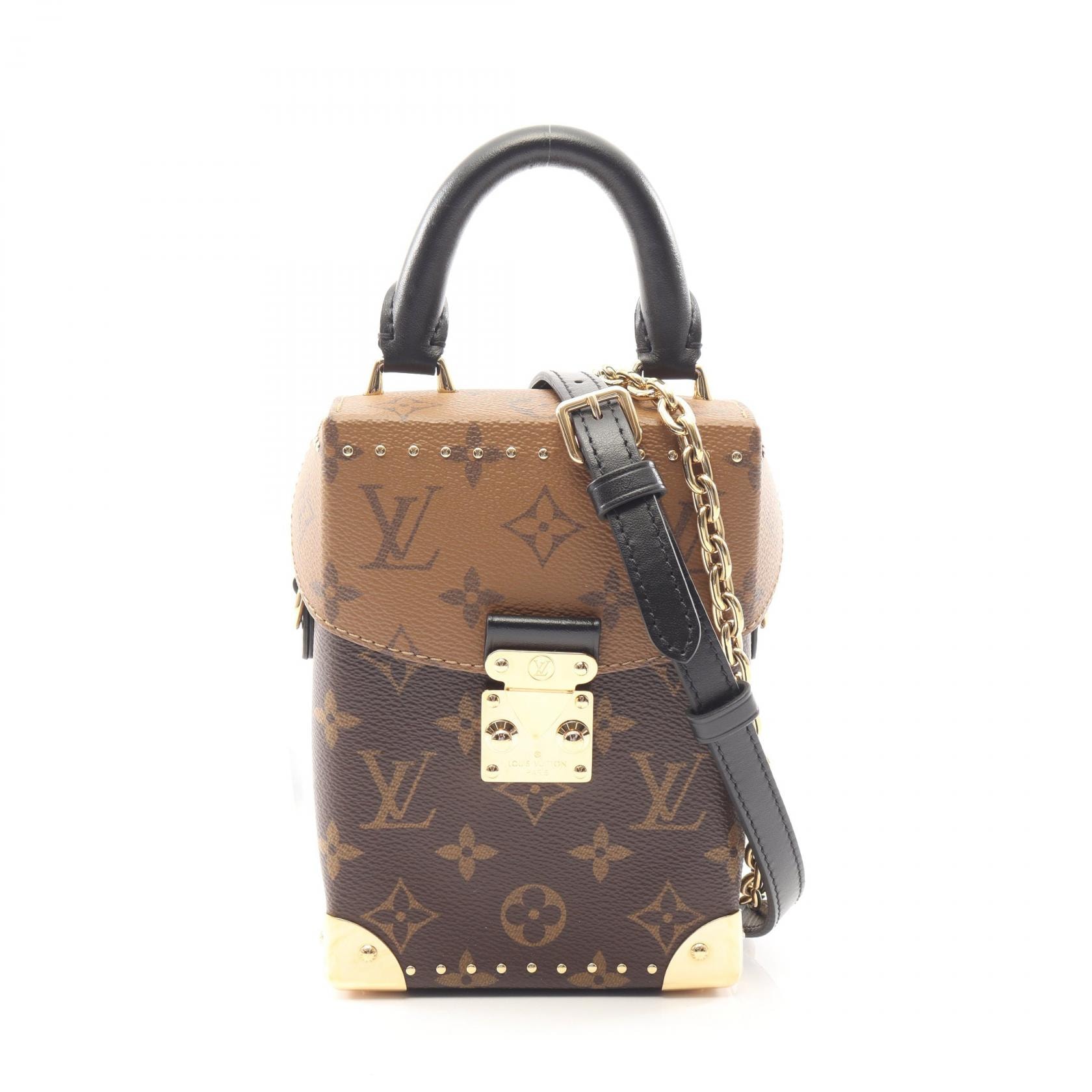 ルイ・ヴィトン LOUIS VUITTON カメラボックス 2WAY ハンドバッグ バッグ PVCコーティングキャンバス レザー モノグラム・リバース レディース ブラウン系 M82465 【中古】