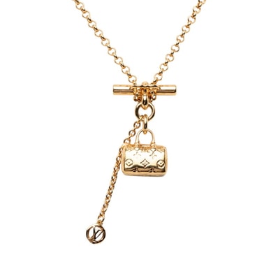 ルイ ヴィトン コリエ LV スピーディ ネックレス M00796 ゴールド メッキ レディース LOUIS VUITTON 【中古】