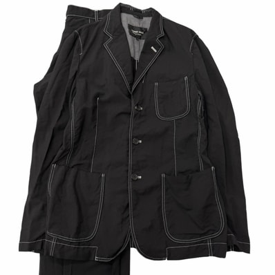 美品 コムデギャルソン オム ドゥ セットアップ ブラック メンズ L