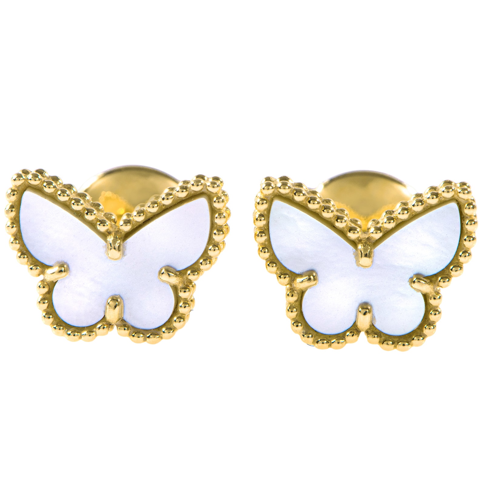 Van Cleef & Arpels ヴァンクリーフ&アーペル スウィート パピヨン ピアス VCARN5JM00 K18YG ホワイト マザーオブパール ゴールド ホワイト【中古】