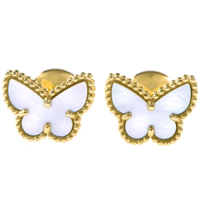 Van Cleef & Arpels ヴァンクリーフ&アーペル スウィート パピヨン ピアス VCARN5JM00 K18YG ホワイト マザーオブパール ゴールド ホワイト【中古】