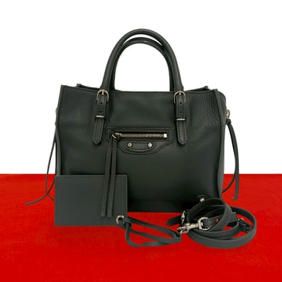 BALENCIAGA バレンシアガ ペーパーミニ レザー ショルダーバッグ グレー
29098