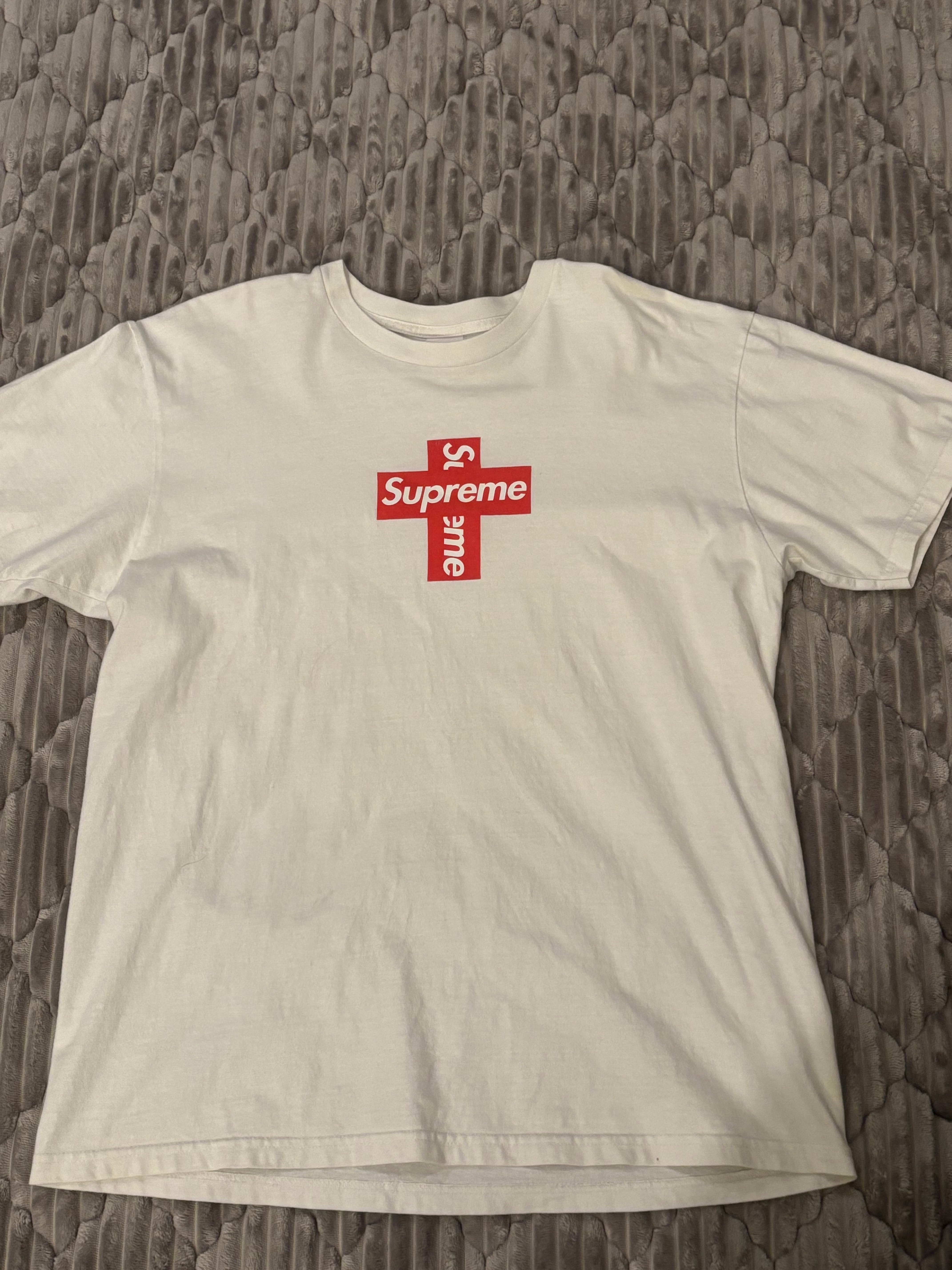 シュプリーム クロス ボックス ロゴ Tシャツ "ホワイト"