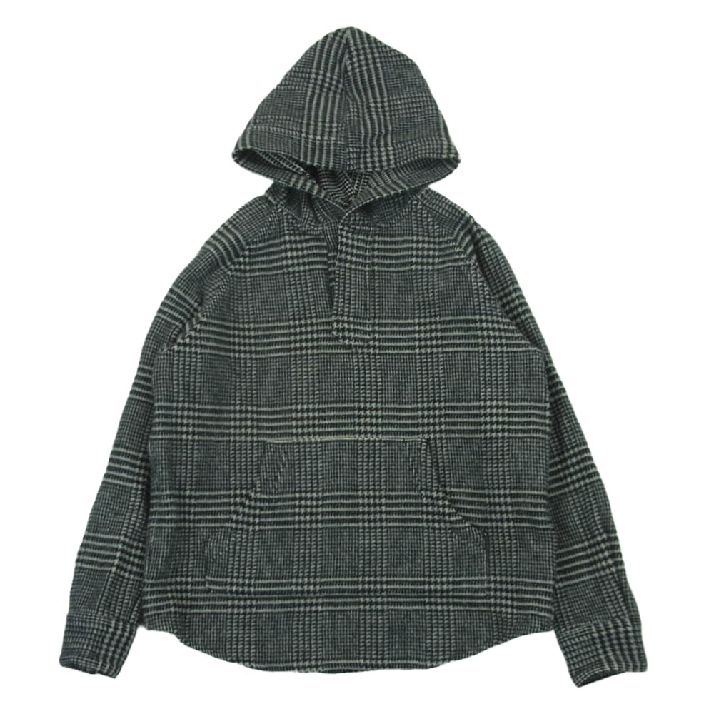 SON OF THE CHEESE サノバチーズ SC1820-SH04 Glen foodie グレンチェック プルオーバー パーカー ブラック系 ホワイト系 S【中古】