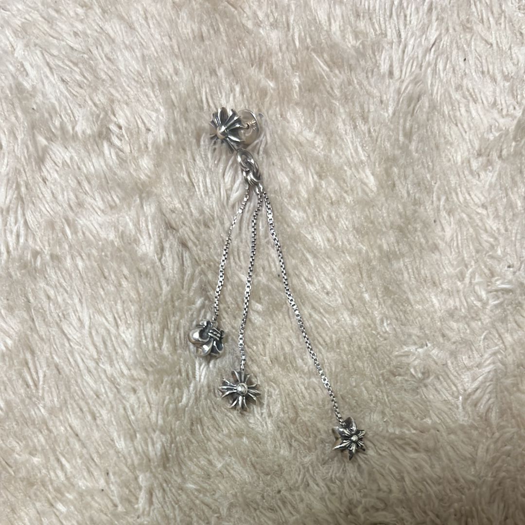 Chrome HEarts Jojo with 3 Charm Earrings (for right ear) "Silver"