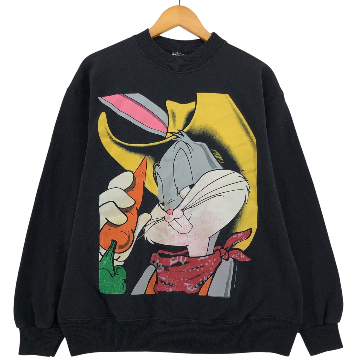 古着 90年代 ヘインズ Hanes LOONEY TUNES ルーニーテューンズ バッグスバニー キャラクタースウェットシャツ トレーナー USA製 メンズL相当 ヴィンテージ/eaa540298
