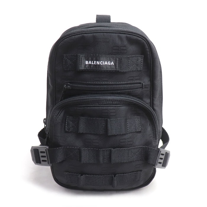 BALENCIAGA バレンシアガ アーミー ベルトバッグ ボディバッグ ブラック 728338 メンズ【中古】【美品】