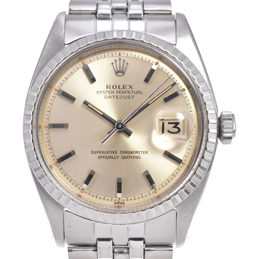 ロレックス ROLEX 1603 ヴィンテージ オイスターパーペチュアル デイトジャスト Cal.1560 シルバー 自動巻き メンズ 良品 腕時計 D#149566