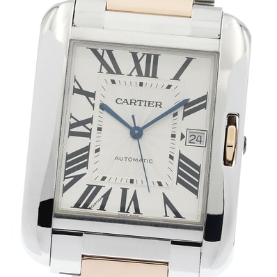 カルティエ タンクアングレースXL W5310006 メンズ 【中古】