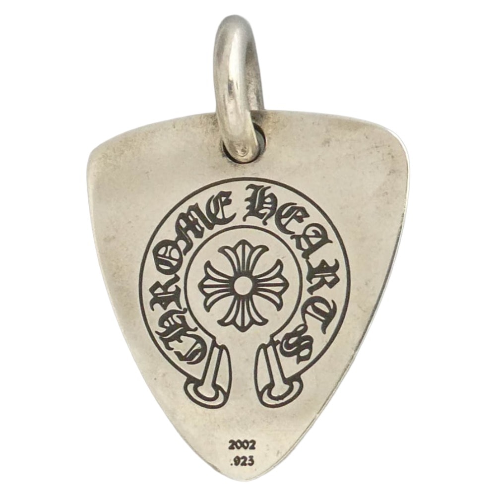 CHROME HEARTS クロムハーツ(原本無) GUITAR PICK LT リップ&タン ギターピック ペンダントトップ シルバー系【中古】