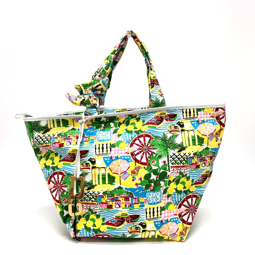 ドルチェアンドガッバーナ DOLCE&GABBANA ドルガバ カバン トートバッグ キャンバス/レザー マルチカラー