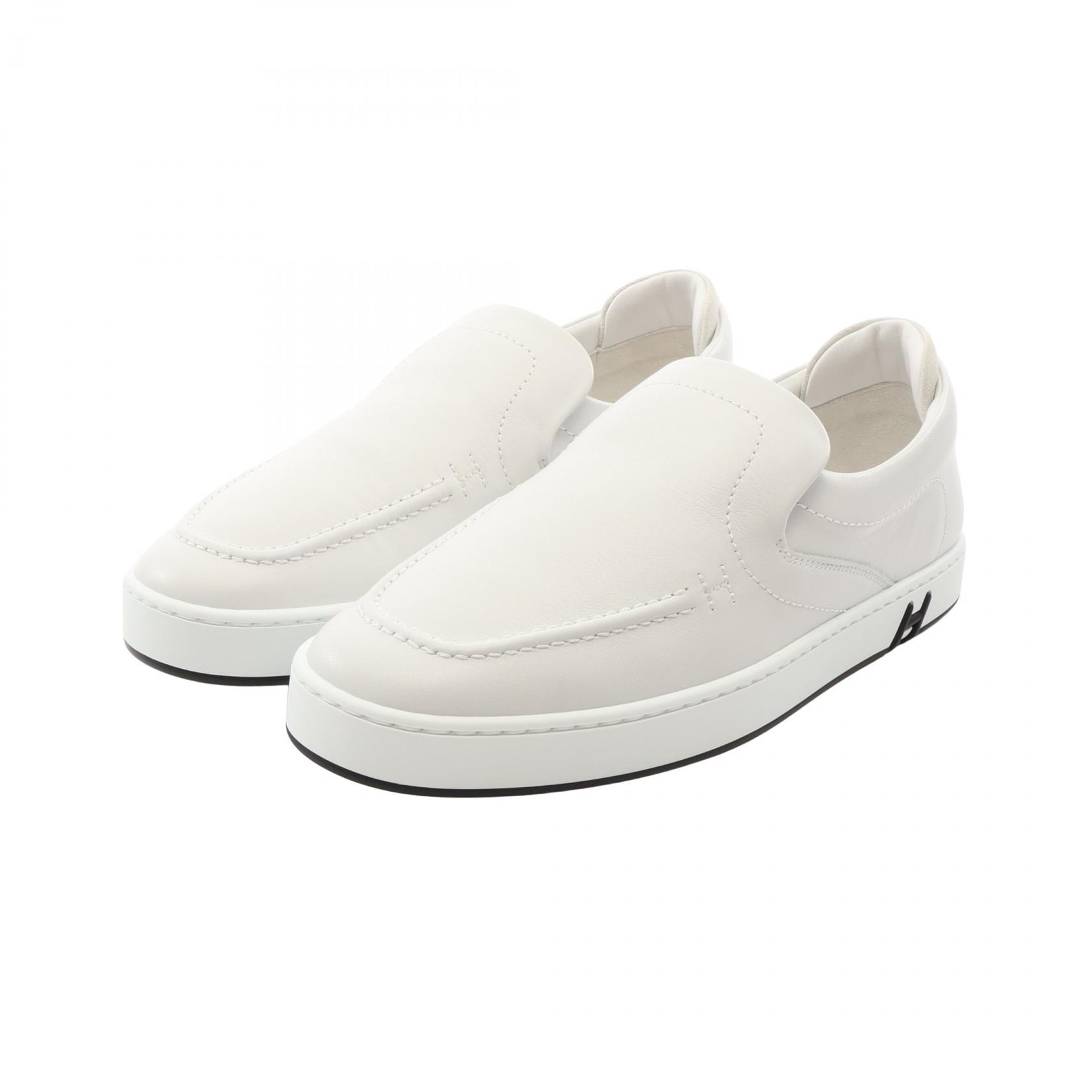 エルメス HERMES キディ スリッポン 靴 レザー メンズ ホワイト系 【中古】