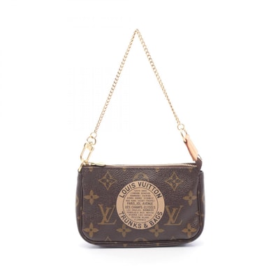 ルイ・ヴィトン LOUIS VUITTON ミニポシェット アクセソワール T&B ハンドバッグ バッグ PVCコーティングキャンバス レザー モノグラム レディース ブラウン系 M60153 【中古】