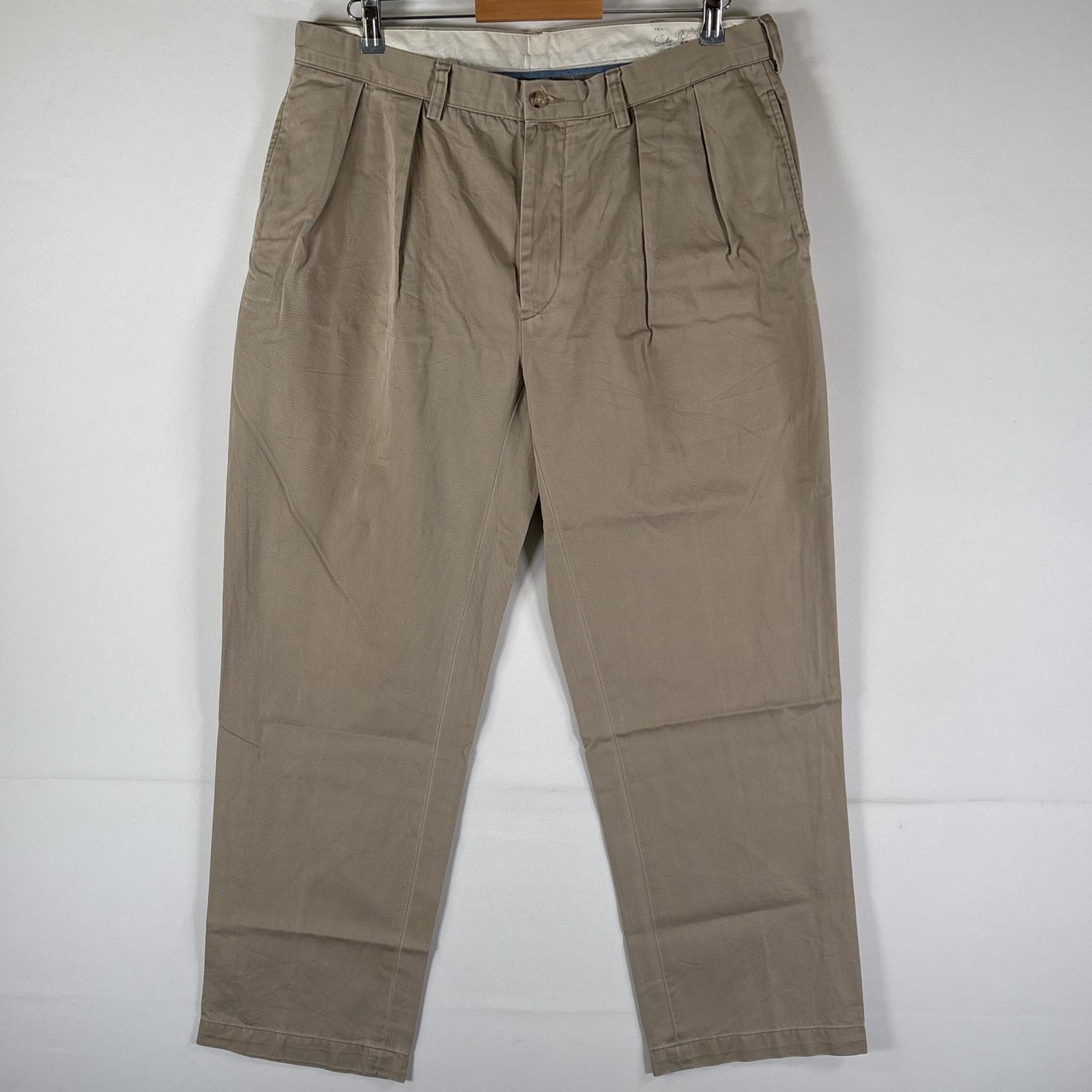 古着 ポロバイラルフローレン Polo by Ralph Lauren チノパンツ コットンパンツ 長ズボン クラシックフィット w36 L30  ベージュ系 メンズ