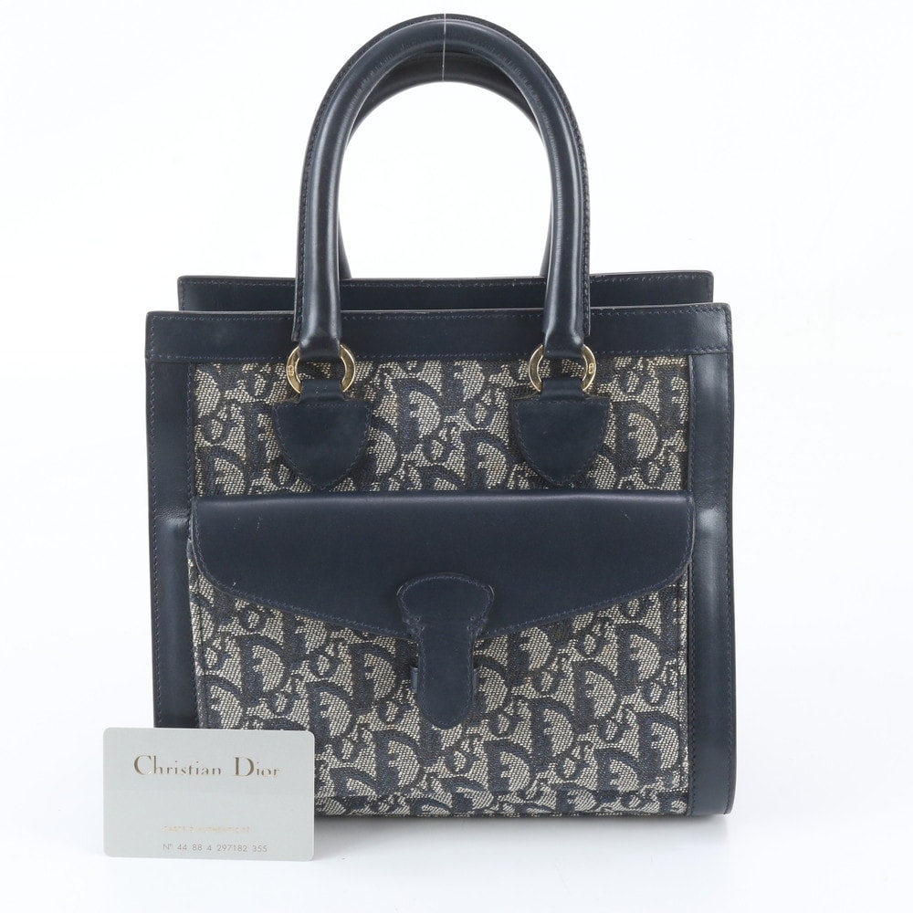 ■美品 クリスチャンディオール トロッターハンドバッグ