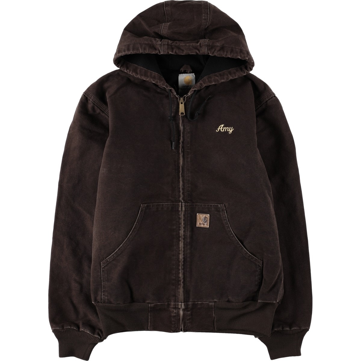 古着 カーハート Carhartt アクティブジャケット ダックフルジップパーカー メンズS相当/eaa673777