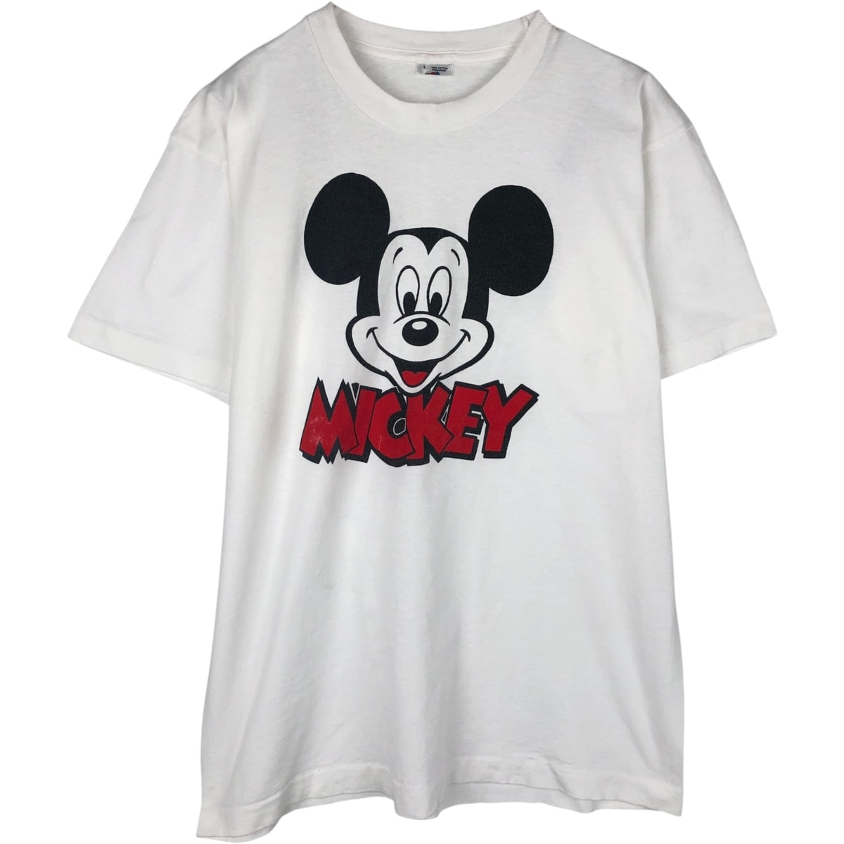 古着 フルーツオブザルーム FRUIT OF THE LOOM DISNEY ディズニー MICKEY MOUSE ミッキーマウス キャラクタープリントTシャツ USA製 メンズL相当/eaa633405
