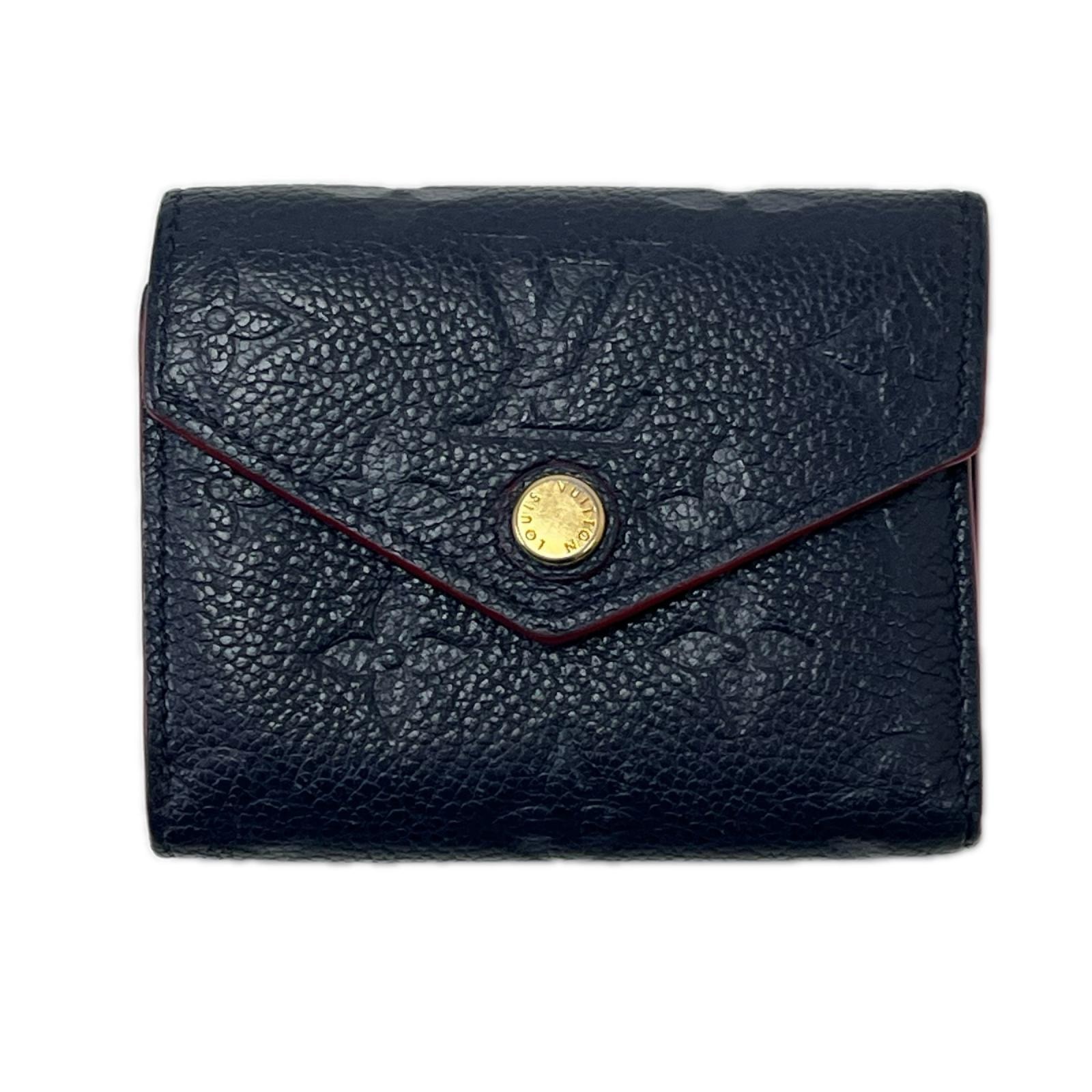 LOUIS VUITTON ルイヴィトン 三つ折り財布 ポルトフォイユ・ヴィクトリーヌ モノグラムアンプラント M58880 ネイビー
