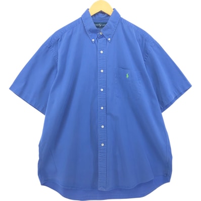 古着 ラルフローレン Ralph Lauren BLAKE 半袖 ボタンダウンシャツ メンズXL相当/eaa560641