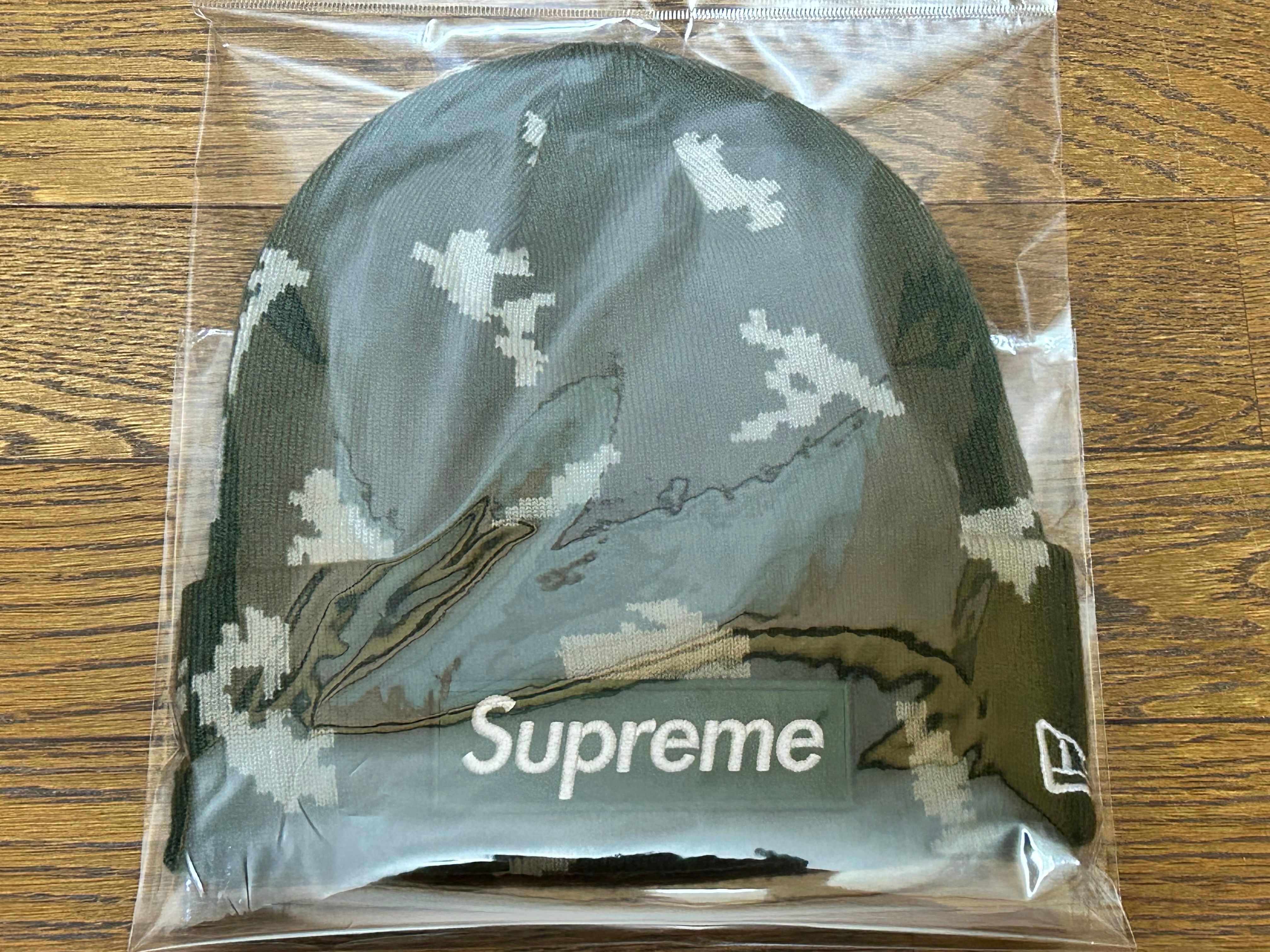 Supreme New Era® Box Logo Beanie "Olive Russian Camo" (21FW)