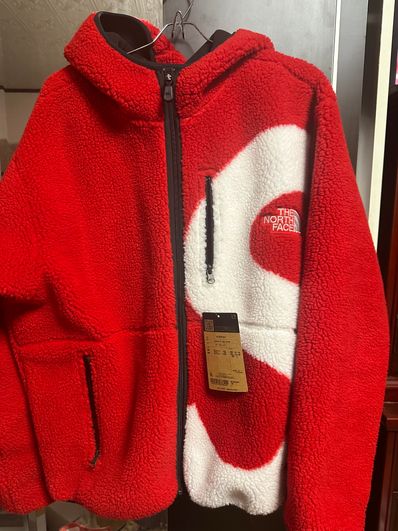 Supreme x The North Face S Logo Hooded Fleece Jacket "Red"