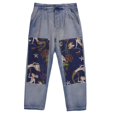 LOEWE ロエベ パンツ H616331X38 paula's ibiza パウラズイビザ デニム パンツ ライトブルー系 48【中古】