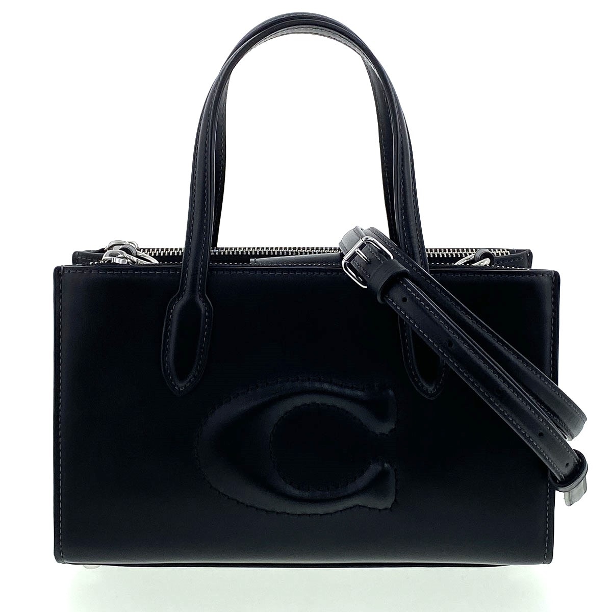 COACH コーチ ニーナ スモール  トートバッグ ブラック  レディース【中古】