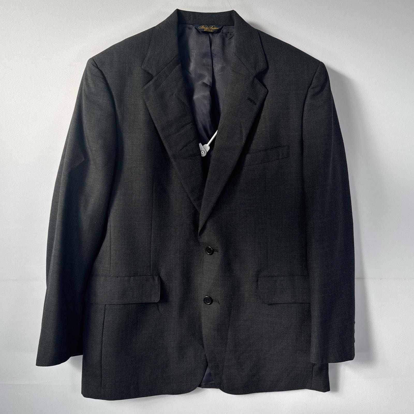 古着 ブルックスブラザーズ Brooks Brothers テーラードジャケット USA製 ブレザー スーツ USA  グレー チェック メンズ