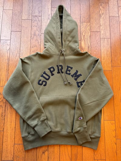 Supreme x Champion Hooded Sweatshirt "Olive"