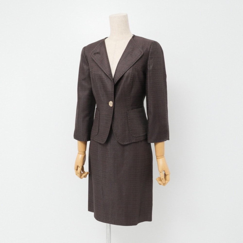 MAX MARA マックスマーラ スーツ サイズ36 テーラード ブレザー シングル ジャケット タイトスカート ツーピース ブランド古着【中古】20240429/GP4169