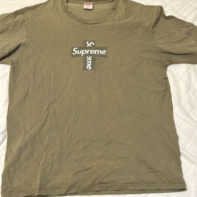 Supreme Cross Box Logo Tee "Olive"