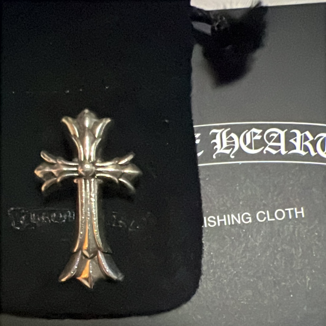 Chrome Hearts Double CH Cross Pendant Small "Silver"