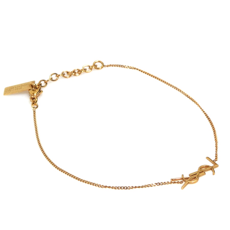 サンローラン SAINT LAURENT ブレスレット メタル ブロンズゴールド レディース【中古】 r11277b