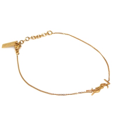 サンローラン SAINT LAURENT ブレスレット メタル ブロンズゴールド レディース【中古】 r11277b