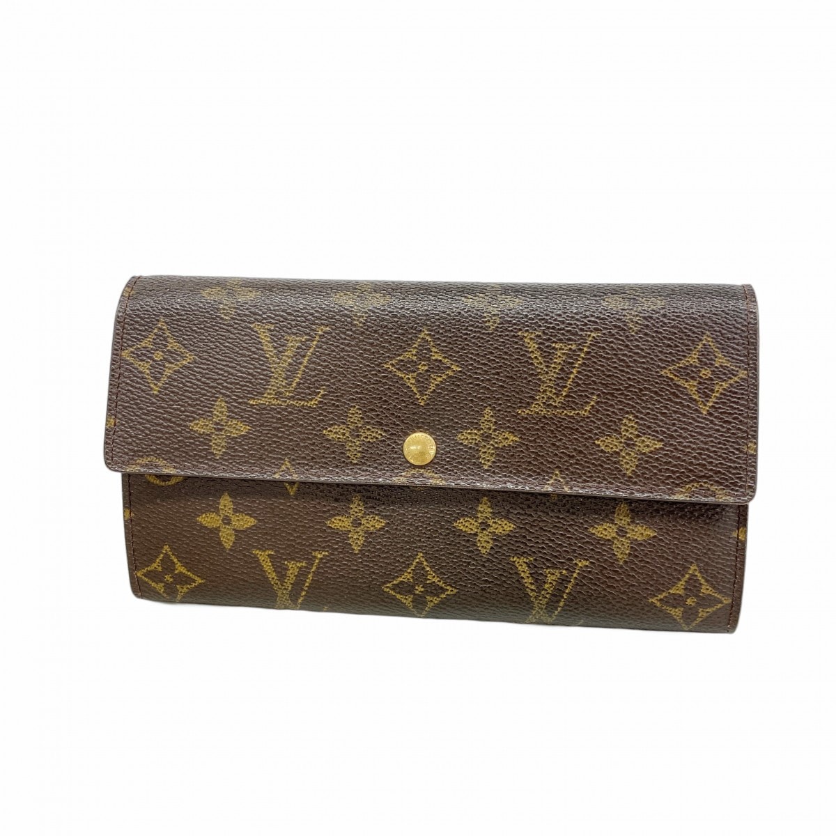 【6ga0637】ルイヴィトン 長財布 モノグラム ポシェットポルトモネクレディ M61725 ブラウン【中古】レディース
