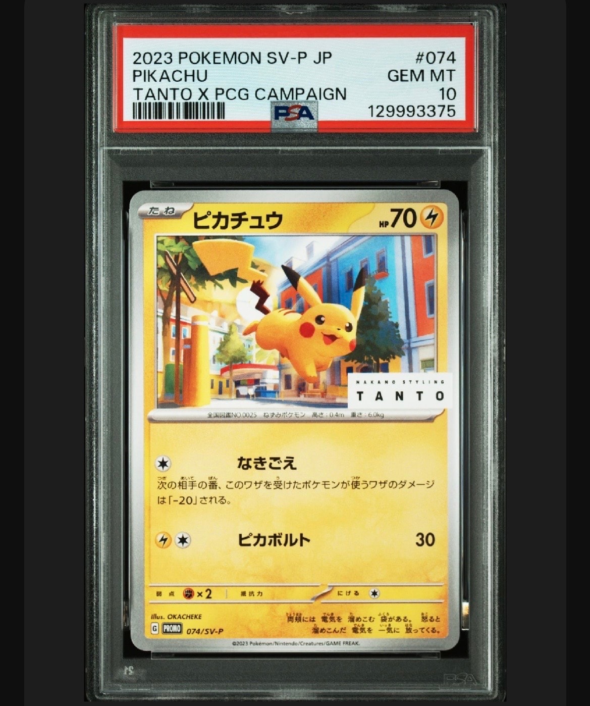 ピカチュウ: プロモ[SV-P 074](「タント×ポケモンカードゲーム」プロモーションカード「SV-P」)