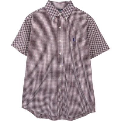 古着 ラルフローレン Ralph Lauren Polo by Ralph Lauren BLAKE 半袖 ボタンダウン チェックシャツ メンズM相当/eaa665051