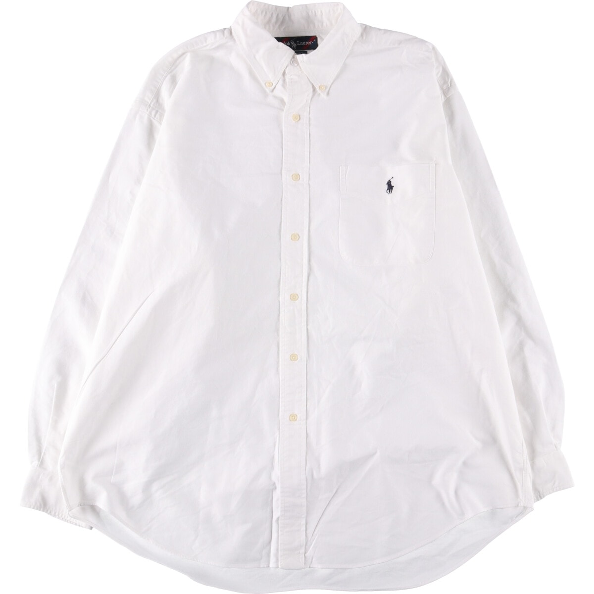 古着 ラルフローレン Ralph Lauren BIG SHIRT 長袖 ボタンダウンシャツ メンズL相当/eaa550599