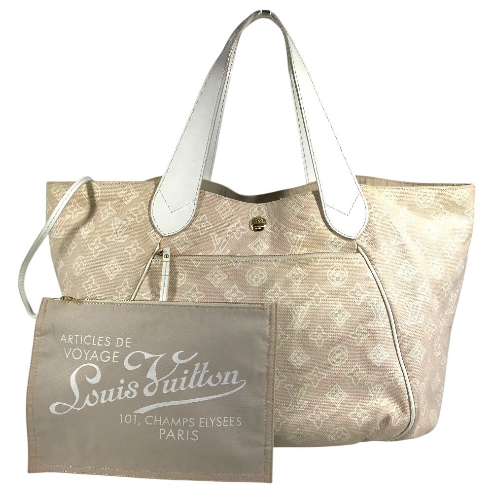 ルイヴィトン LOUIS VUITTON カバイパネマGM カバイパネマ GM M95986 モノグラム ビーチライン ポーチ付き ショルダーバッグ キャンバス/レザー ピンクベージュ系