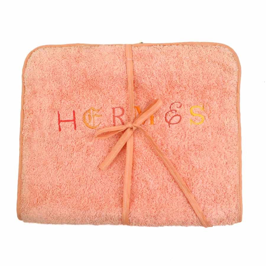 エルメス HERMES トラベルポーチ トラベルケース パイル オレンジ ゴールド レディース【中古】 e60976g