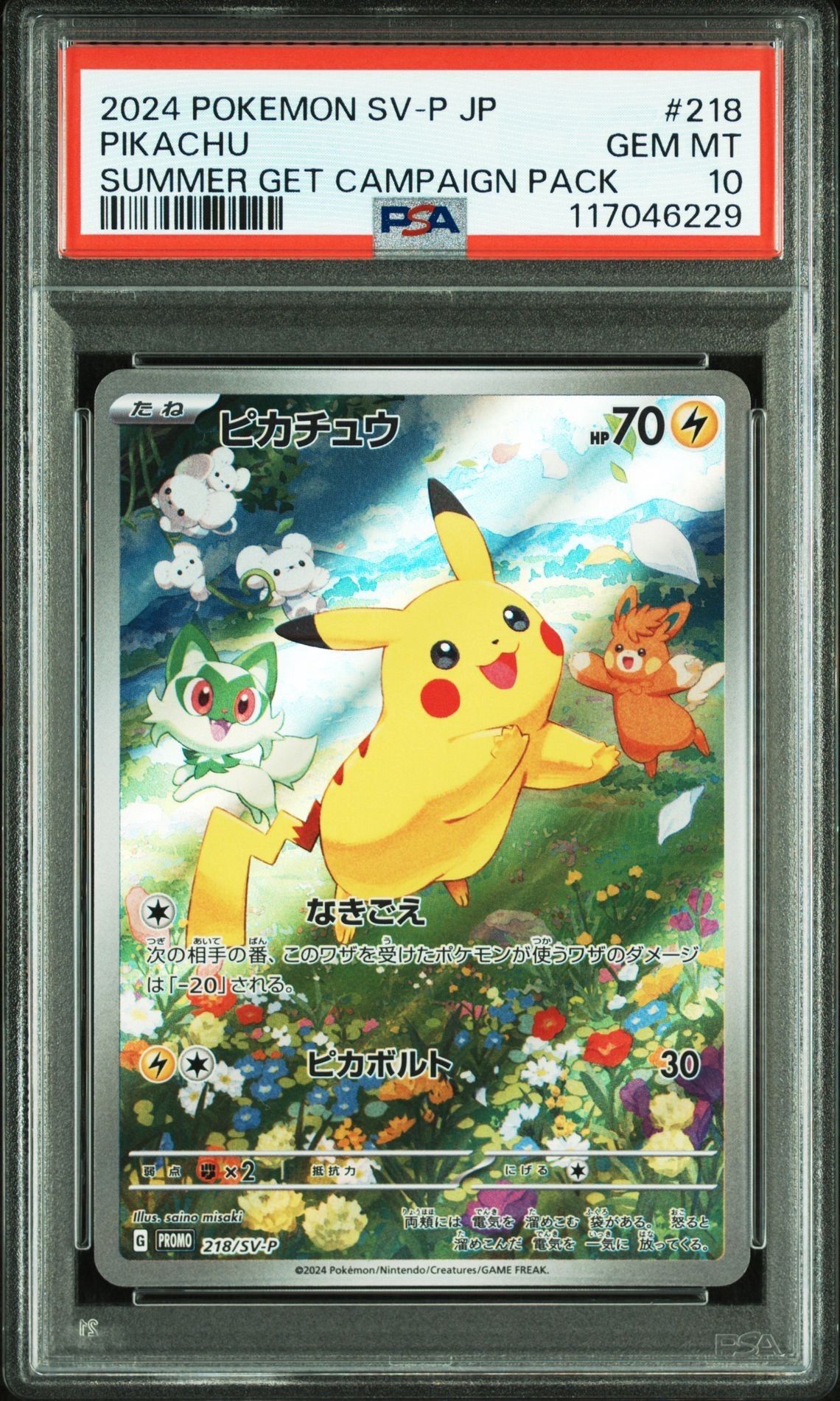 ピカチュウ P [SV-P 218](プロモカードパック「ポケカの夏がキタ!プロモカードGetキャンペーン!」)