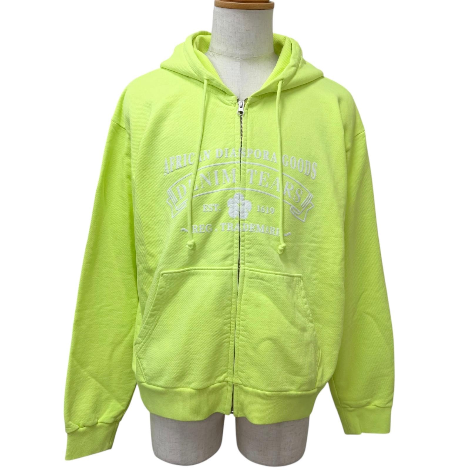 未使用品 デニムティアーズ パーカー ADG Zip Hoodie ライム