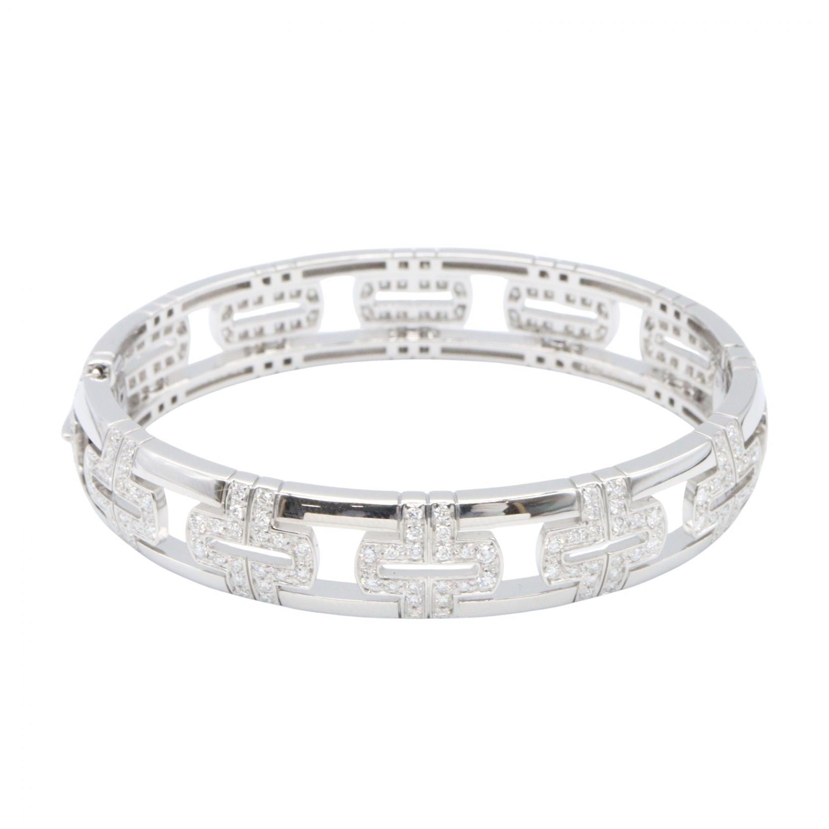 ブルガリ BVLGARI ダイヤ パレンテシ ブレスレット ブレスレット アクセサリー K18WG(ホワイトゴールド) ダイヤモンド レディース シルバー系 / クリア系 【中古】